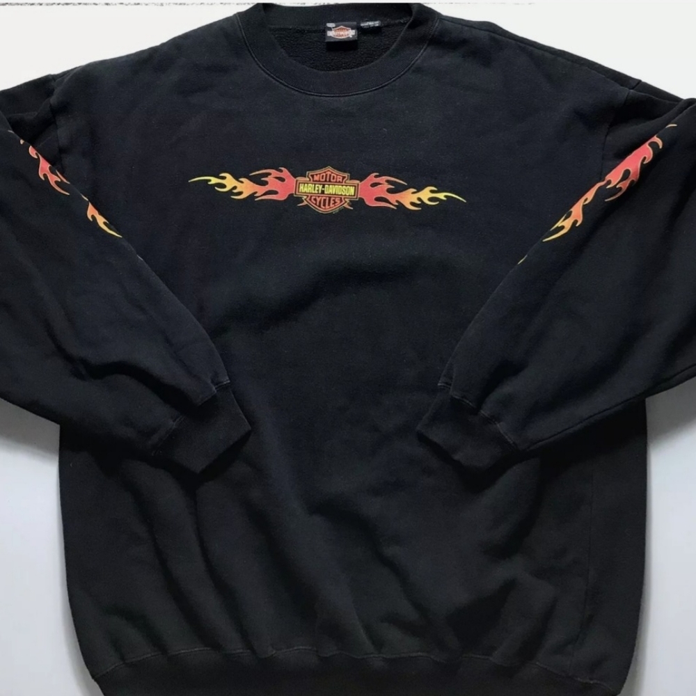Vintage Harley Davidson Pullover Sweater Sweatshirt 3XL XXXL Motorcycle Shirt